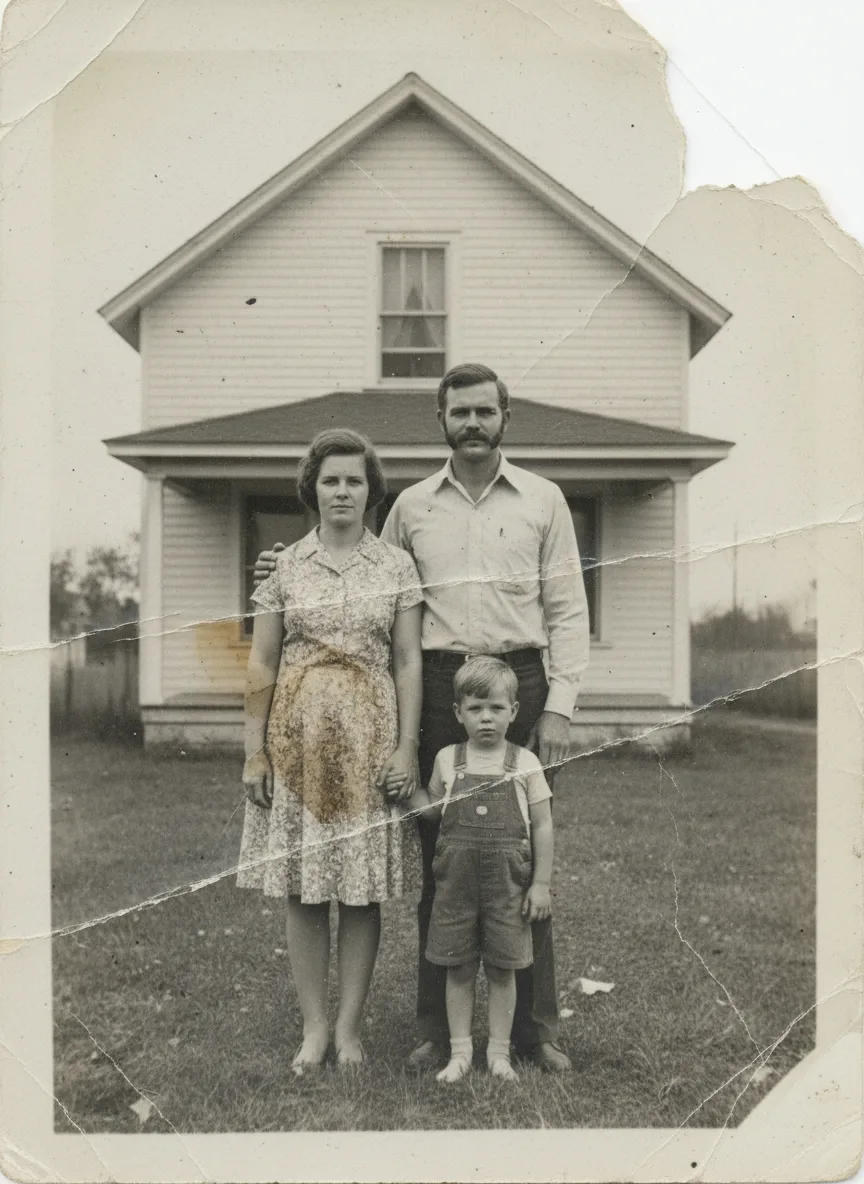 Aile Fotoğrafı Onarımı — öncesi
